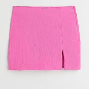 H&M Short linen blend skirt pink